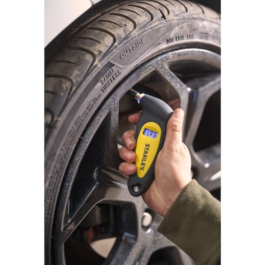 Stanley Digital Tyre Pressure Gauge With Integrated LED For Cars and Bikes