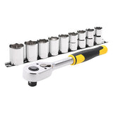 Stanley 11 Pcs 1/2 inch Sq. Drive Pear Head Ratchet Set (Inches)