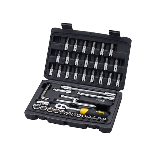 Stanley 46 Pcs 1/4 inch Sq. Drive Socket & Bit Set