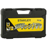 Stanley 24 Pcs 1/2 Inch Sq. Drive 6 PT Socket Set