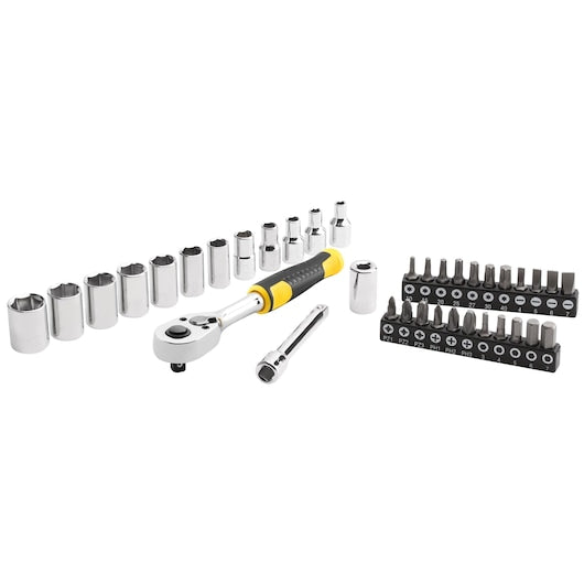 Stanley 37 Pcs 1/4 Inch Sq. Drive Compact Socket Set