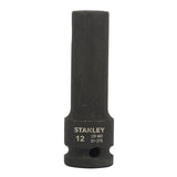 Stanley 12 mm, 1/2 Inch Sq. Drive Impact Deep Socket 6 Point