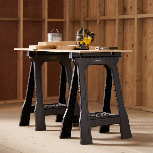 Stanley Folding Sawhorse 362kg Load 581mm