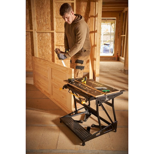 Stanley 2 In 1 Premium Folding Workbench & Vice With 250 Kg Load Capacity (Vertical Clamping)