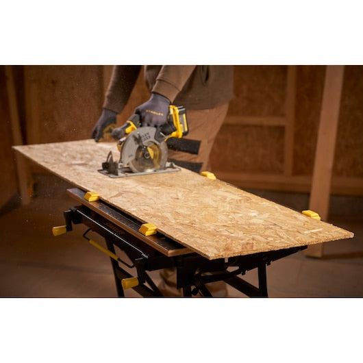 Stanley 2 In 1 Premium Folding Workbench & Vice With 250 Kg Load Capacity (Vertical Clamping)