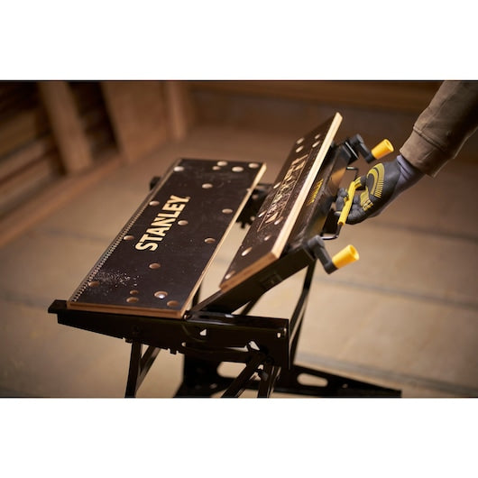 Stanley 2 In 1 Premium Folding Workbench & Vice With 250 Kg Load Capacity (Vertical Clamping)