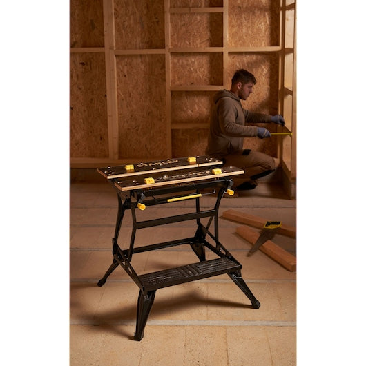 Stanley 2 In 1 Premium Folding Workbench & Vice With 250 Kg Load Capacity (Vertical Clamping)