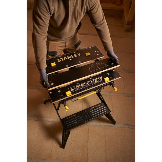 Stanley 2 In 1 Premium Folding Workbench & Vice With 250 Kg Load Capacity (Vertical Clamping)