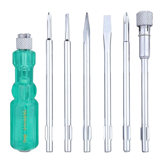 Taparia 840 Neon Bulb Screwdriver Set Silver/Green