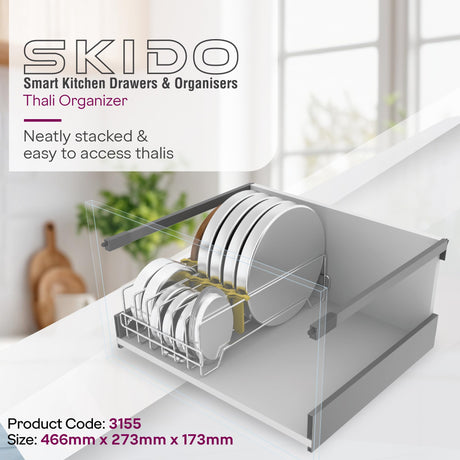 Godrej Universal SKIDO Organiser for Thali - Anthracite