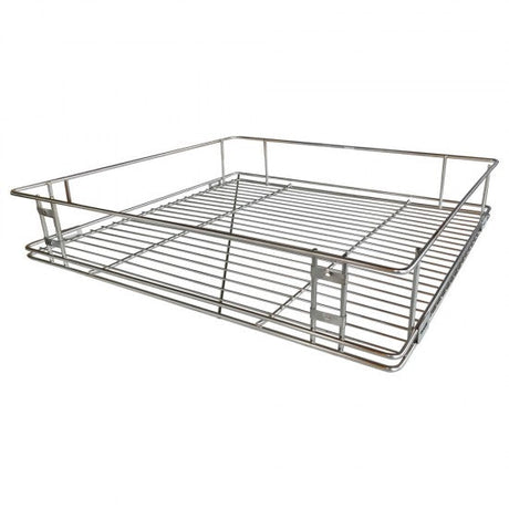 Metal wire drawer organizer on a white background