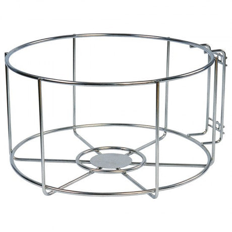 Metal wire basket on a white background