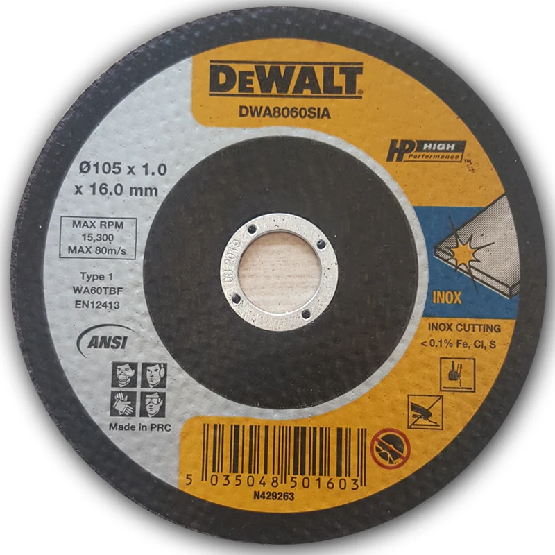 DeWalt DWA8060B50 4" Stainless Steel Cut‑Off Wheel