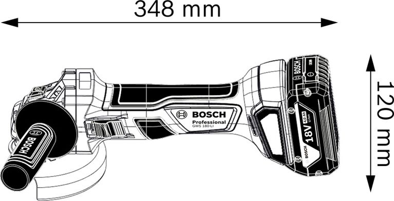 Bosch GWS 180-LI (100mm Solo) Cordless Angle Grinder